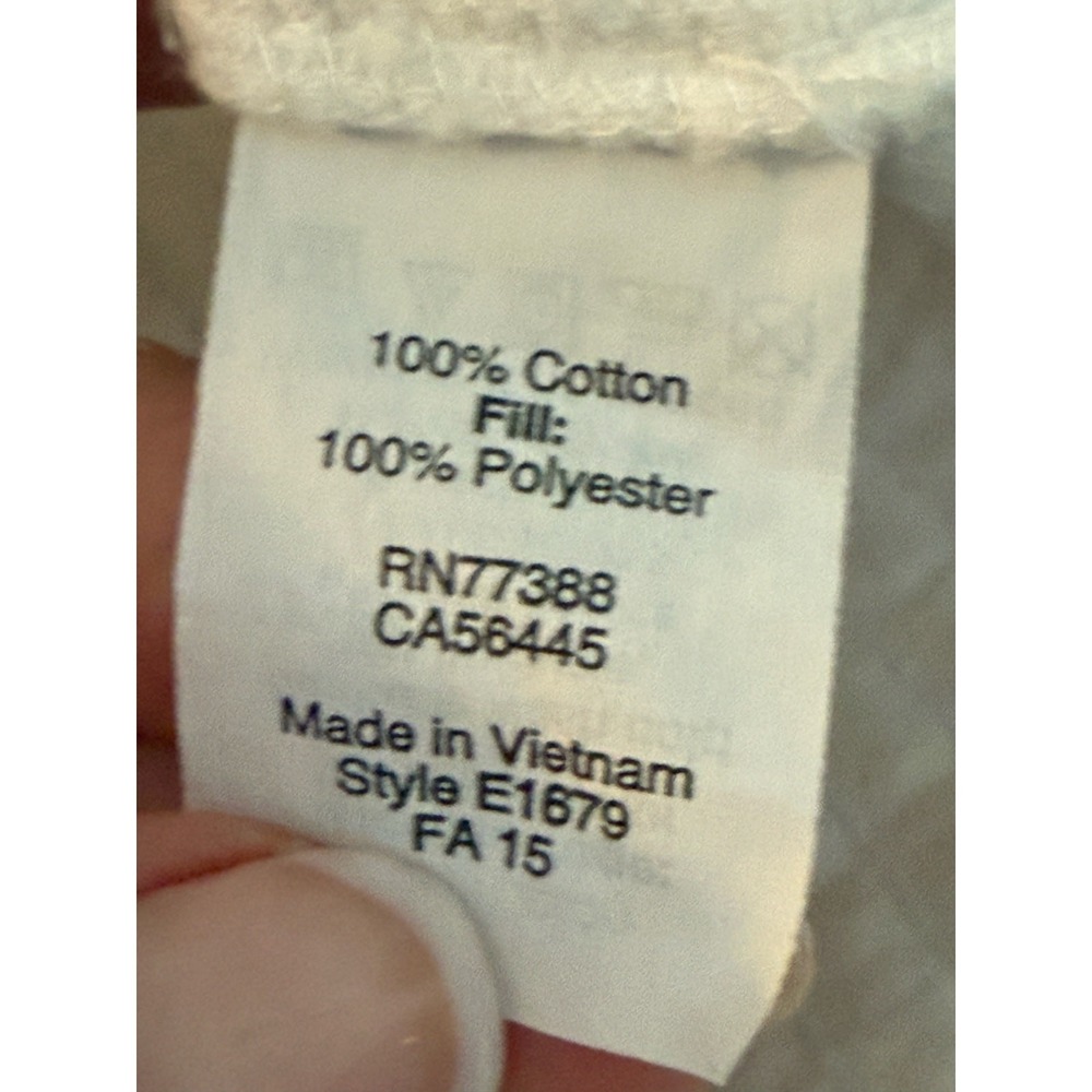 Madewell Quilted Pullover Top White Long Sleeve Women XS E1679 - Picture 8 of 9